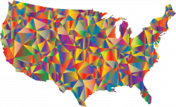 Clipart - Low Poly United States Map