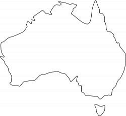 Blank Map Of Australian Continent Outline Simple Australia For ...