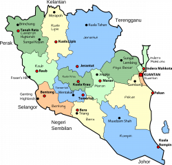 Clipart - Parliamentary map of Pahang, Malaysia