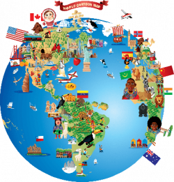 Cartoon map of World | Clipart | PBS LearningMedia
