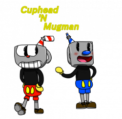 Tried drawing cuphead and mugman in pokemon style :) (ik it's not ...