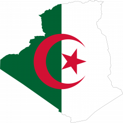 Clipart - Algeria Flag Map