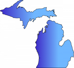 Michigan Map Blue Blend Clip Art at Clker.com - vector clip art ...