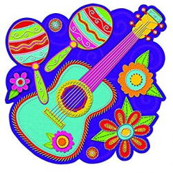 Amazon.com: Cinco De Mayo Banjo With Maracas Cutout Party ...