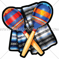 Maracas Crossed | Production Ready Artwork for T-Shirt Printing