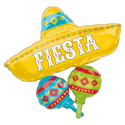 Details about Fiesta Sombrero & Maracas Cluster Shape Balloon Spanish  Mexican Party Decoration