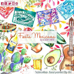 Fiesta Cute Digital Clipart, Spanish Mexican Clipart, Mexican Graphics,  Cinco de Mayo Graphics, Sombrero Clip art, Fiesta Clip Art, Maracas