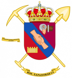 File:Sapper Battalion I-1, Spanish Army.png - Heraldry of the World