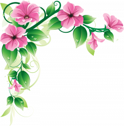 photoshopelementsnew: Latest-green-Leaf-and-Pink-flowers-Border ...