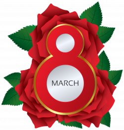 March 8 Red Roses PNG Clipart Image | Gallery Yopriceville - High ...