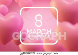 Vector Art - 8 march international womans day, love heart ...