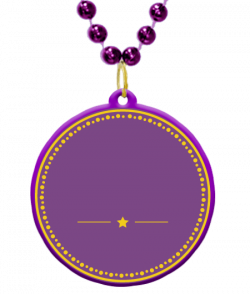 Custom Mardi Gras Bead Medallion in Mardi Gras Colors with Elegant ...