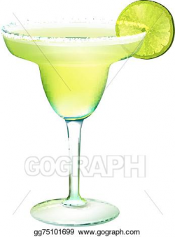 Vector Art - Margarita cocktail realistic. EPS clipart ...