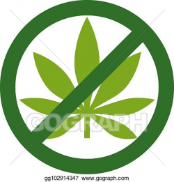 Vector Stock - Marijuana leaf with forbidden sign - no drug ...