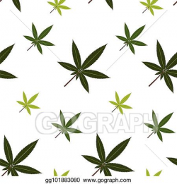 Vector Illustration - Marijuana plant leaves. Stock Clip Art ...