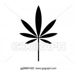 Clip Art Vector - Marijuana plant icon. Stock EPS gg98681422 ...