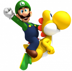 Image - Yellow Yoshi and Luigi Artwork - New Super Mario Bros. Wii ...