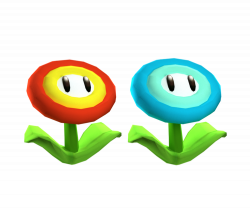 Wii - Super Mario Galaxy - Fire Flower & Ice Flower - The Models ...