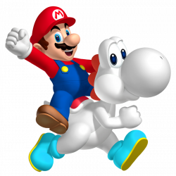White Yoshi and Mario by YoshiGo99 on DeviantArt