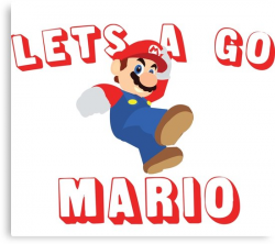 'Lets Go Mario' Canvas Print by Jackspoon