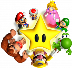Mario Party (Nintendo 64) Artwork including Characters, Game Board ...
