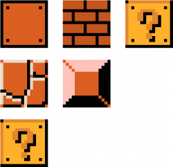 Mario Blocks Pixel Art Mario Block - Clip Art Library