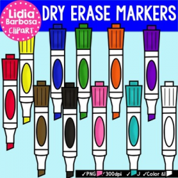 Dry Erase Markers { Clip Art for Teachers }