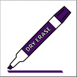 Clip Art: Dry Erase Marker Purple Color I abcteach.com ...