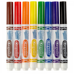 Crayola 8 Ct. Washable Broad Line Markers - Clip Art Library