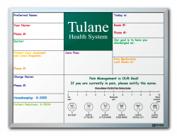 Tulane Medical Center Patient Info Dry Erase Board – Custom Dry ...