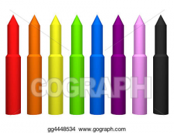 Stock Illustration - Color crayons or markers. Clipart ...