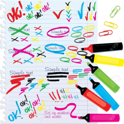 Home Office : Markers And Paper Clipart With Regard To ...