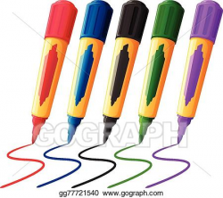 Vector Stock - Markers. Clipart Illustration gg77721540 ...