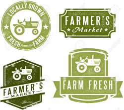 Stock Vector | Logos, Marks and Icons | Farmers market logo ...