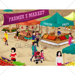 Farmers Market Scene · GL Stock Images