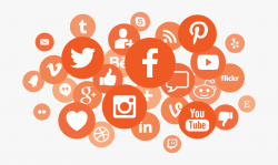 Social Media Clipart Scial - Social Media Marketing Orange ...