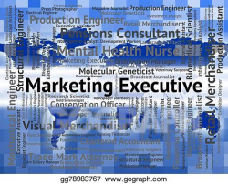 Clipart - Marketing executive shows senior manager and ...