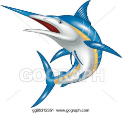 Vector Clipart - Marlin fish cartoon. Vector Illustration ...