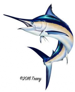 Black Marlin | Marlin Fishing in 2019 | Fish illustration ...