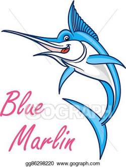 Vector Art - Atlantic blue marlin symbol for mascot design ...