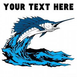 Custom Blue Marlin Dog T-Shirt by AnimalsDesigns