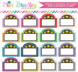 Movie Theater Marquee Clipart – Erin Bradley/Ink Obsession Designs