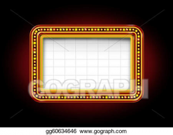 Drawing - Theater marquee sign. Clipart Drawing gg60634646 ...
