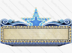 Blue Marquee Sign Frame with Lights Clipart Star Vegas Marquee Sign Name in  Lights Advertisement Billboard Clipart Frame