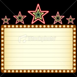 Blank movie theater marquee | Reel Action Productions ...