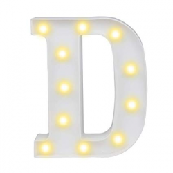 Pooqla LED Marquee Letter Lights Alphabet Light Up Sign for Wedding Home  Party Bar Decoration D