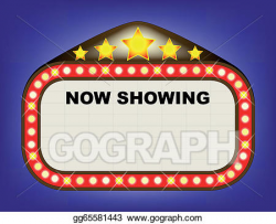 Vector Illustration - Movie theatre marquee. EPS Clipart ...