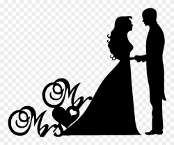 Wedding Couple Clipart Png , Png Download - Mr & Mrs ...