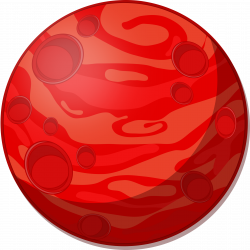Clipart - Remix of cartoon red planet