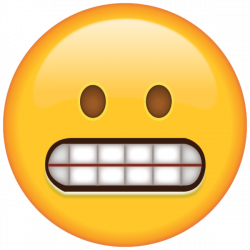 When you're gritting your teeth and bearing it, this grimacing emoji ...